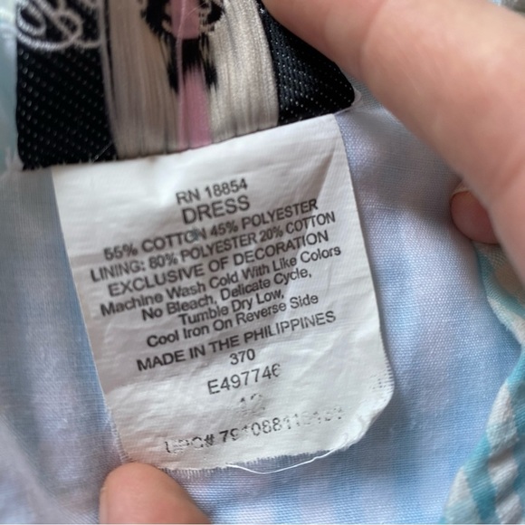 Vintage retro 50s style dress circle skirt - blue gingham - Picture 6 of 14